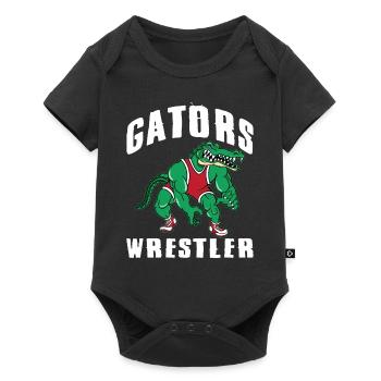 Crocodile Alligator Wrestling Reptile Cadeau - Body à manches courtes Premium Bébé - noir - Devant