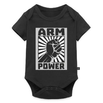 Arm Power Vintage Arm Wrestling - Baby Premium short-sleeve bodysuit - black - Front