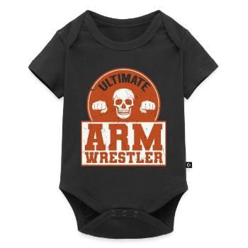 Ultimate Arm Wrestler Skulls Bones - Baby Premium short-sleeve bodysuit - black - Front