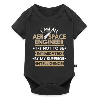 Aerospace Engineer Superior Intelligence - Baby Premium short-sleeve bodysuit - black - Front