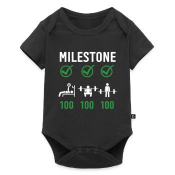 Gym Deadlifts Workout love - ma déroute de fitness de passe-temps - Body à manches courtes Premium Bébé - noir - Devant