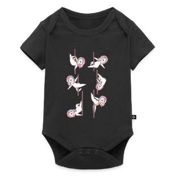 Licorne Pole Dance Pole Dance Danseuse - Body à manches courtes Premium Bébé - noir - Devant