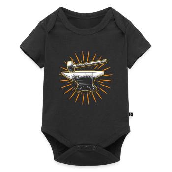 Anvil Hammer Forger Farrier Blacksmith Metalsmith - Baby Premium short-sleeve bodysuit - black - Front