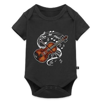 Orchesta Violoniste Musicien - Body à manches courtes Premium Bébé - noir - Devant