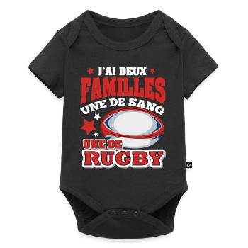 Homme Humour joueur rugby cadeau Rugby - Body à manches courtes Premium Bébé - noir - Devant