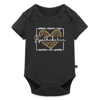 Beste Apothekerin Pharmazeutin Apotheker Geschenk - Baby Premium Kurzarmbody - Schwarz - Vorne