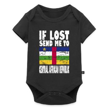 Central African Republic Flag Saying - Baby Premium short-sleeve bodysuit - black - Front