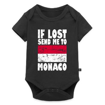 Drapeau de Monaco - Body à manches courtes Premium Bébé - noir - Devant