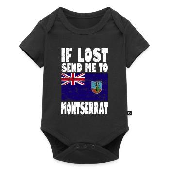 Montserrat Flag Saying - Baby Premium short-sleeve bodysuit - black - Front