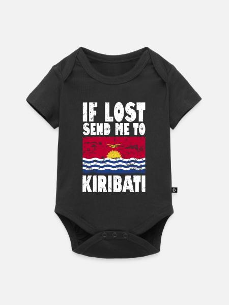 Kiribati Flagge Spruch - Baby Premium Kurzarmbody - Schwarz