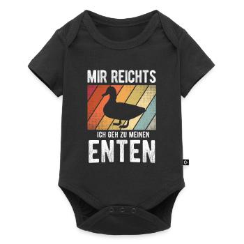 Mir reichts ich geh zu meinen Enten Entenzüchter G - Baby Premium Kurzarmbody - Schwarz - Vorne