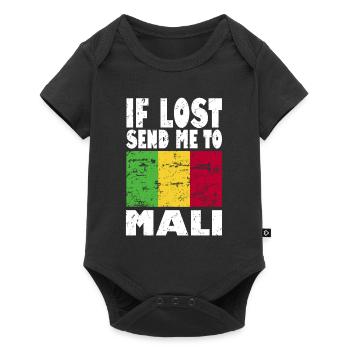 Slogan du drapeau du Mali - Body à manches courtes Premium Bébé - noir - Devant