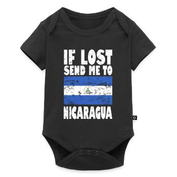 Nicaragua Flag Saying - Baby Premium short-sleeve bodysuit - black - Front