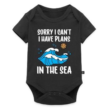 Je suis désolé de ne pas pouvoir avoir de plans dans la mer - Body à manches courtes Premium Bébé - noir - Devant