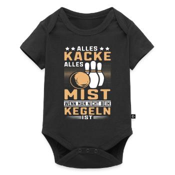 Alles Kacke alles Mist Senioren Kegeln Sportkegler - Baby Premium Kurzarmbody - Schwarz - Vorne