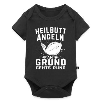 Heilbutt Angeln Am Grund Angelfreunde Fischer - Baby Premium Kurzarmbody - Schwarz - Vorne
