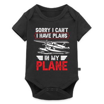 Je ne peux pas avoir de plans dans mon avion - Body à manches courtes Premium Bébé - noir - Devant
