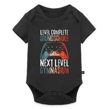 Level Complete Grundschule Einschulung Gymnasium - Baby Premium Kurzarmbody - Schwarz - Vorne