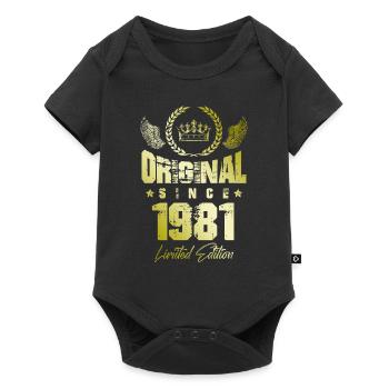 1981 limited edition - Baby Premium short-sleeve bodysuit - black - Front