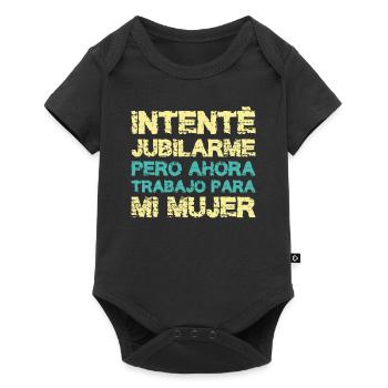 Retraite Humour Drôle Retraité Travail Pension - Body à manches courtes Premium Bébé - noir - Devant