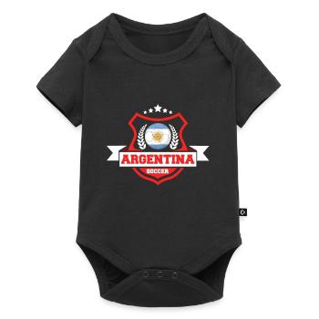 Cadeau de football argentin - Body à manches courtes Premium Bébé - noir - Devant