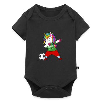 Arabie Saoudite Football Dabbing Cadeau - Body à manches courtes Premium Bébé - noir - Devant