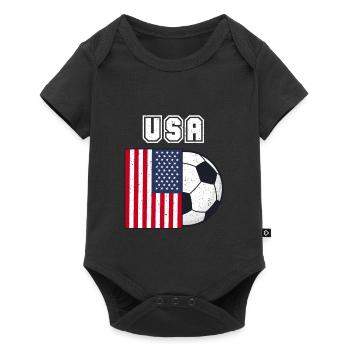 USA Football Team Flag Gift - Baby Premium short-sleeve bodysuit - black - Front
