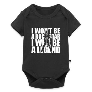 i won't be a star i will be a legend - Baby Premium Kurzarmbody - Schwarz - Vorne