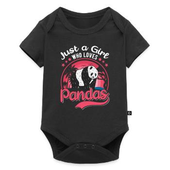 Just a Girl Who loves Pandas Girls - Baby Premium short-sleeve bodysuit - black - Front