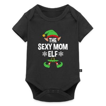 Group Matching Family Christmas Gift Elf - Baby Premium short-sleeve bodysuit - black - Front