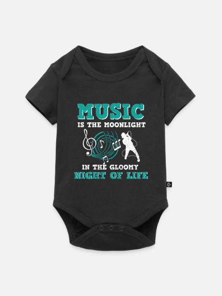 Musiker Musik Rhythmus Notenschlüssel - Baby Premium Kurzarmbody - Schwarz