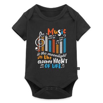 Musician Music Rhythm Clef - Baby Premium short-sleeve bodysuit - black - Front