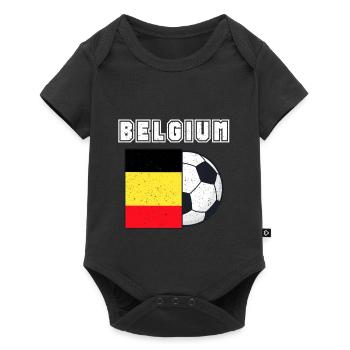 Belgium Football Team Flag Gift - Baby Premium short-sleeve bodysuit - black - Front