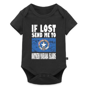 Northern Mariana Islands Flag Saying - Baby Premium short-sleeve bodysuit - black - Front