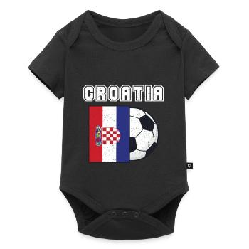 Croatia-football-team-flag-gift - Baby Premium short-sleeve bodysuit - black - Front
