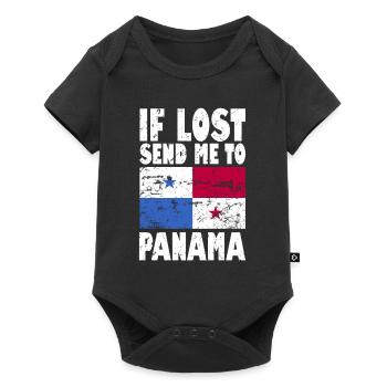 Drapeau du Panama - Body à manches courtes Premium Bébé - noir - Devant