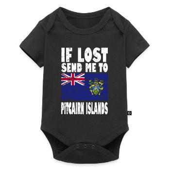 Pitcairninseln Flagge Spruch - Baby Premium Kurzarmbody - Schwarz - Vorne
