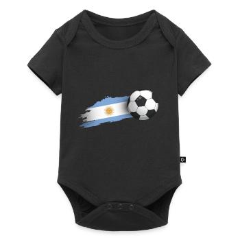 Cadeau de football argentin - Body à manches courtes Premium Bébé - noir - Devant
