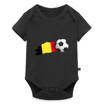 Cadeau de football en Belgique - Body à manches courtes Premium Bébé - noir - Devant