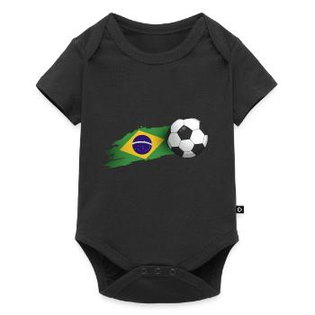 Cadeau de football au Brésil - Body à manches courtes Premium Bébé - noir - Devant