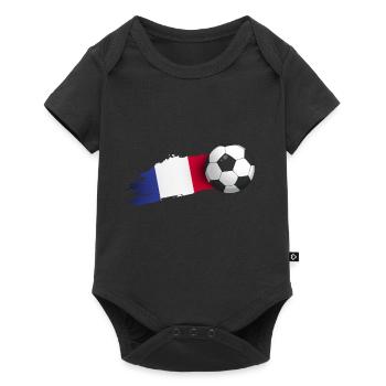 Cadeau de football français - Body à manches courtes Premium Bébé - noir - Devant