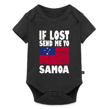 Samoa Flag Saying - Baby Premium short-sleeve bodysuit - black - Front