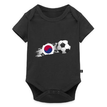 South Korea Football Gift - Baby Premium short-sleeve bodysuit - black - Front