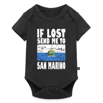 San Marino Flag Saying - Baby Premium short-sleeve bodysuit - black - Front