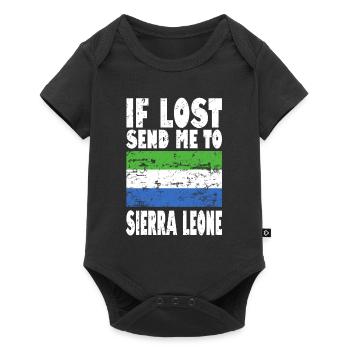 Sierra Leone Flag Saying - Baby Premium short-sleeve bodysuit - black - Front