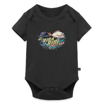 Balkan Jugo - Yugoslavia Saying riba ribi grize - Baby Premium short-sleeve bodysuit - black - Front