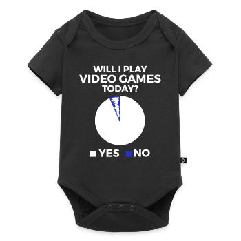 Gambler Gamer Gaming Funny saying - Baby Premium short-sleeve bodysuit - black - Front