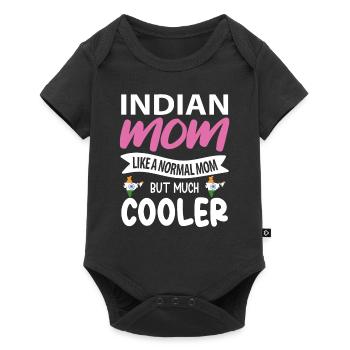 Indisches Muttergeschenk - Baby Premium Kurzarmbody - Schwarz - Vorne