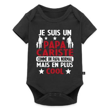 Je suis un Papa Cariste Comme un Papa Normal - Body à manches courtes Premium Bébé - noir - Devant