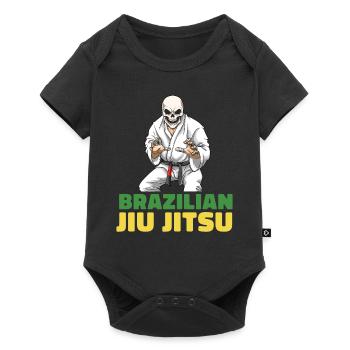 BJJ Skeleton - Brasilianisches Jiu Jitsu und - Baby Premium Kurzarmbody - Schwarz - Vorne